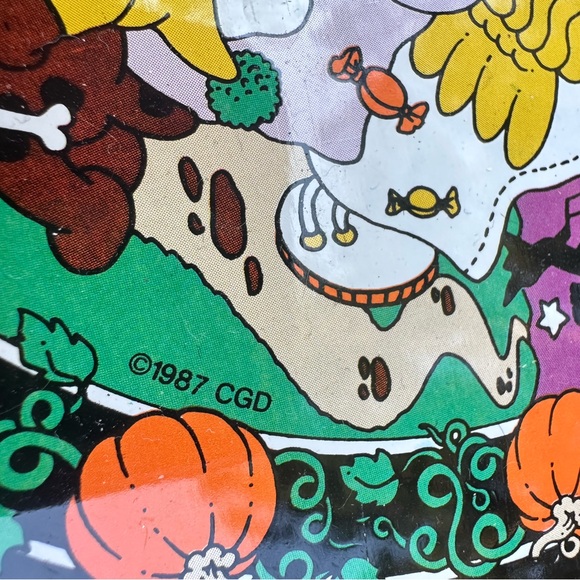 1987 CGD Johnson Pumpkin Patch Kids Halloween Tin Round Candy Container EMPTY - Picture 10 of 12
